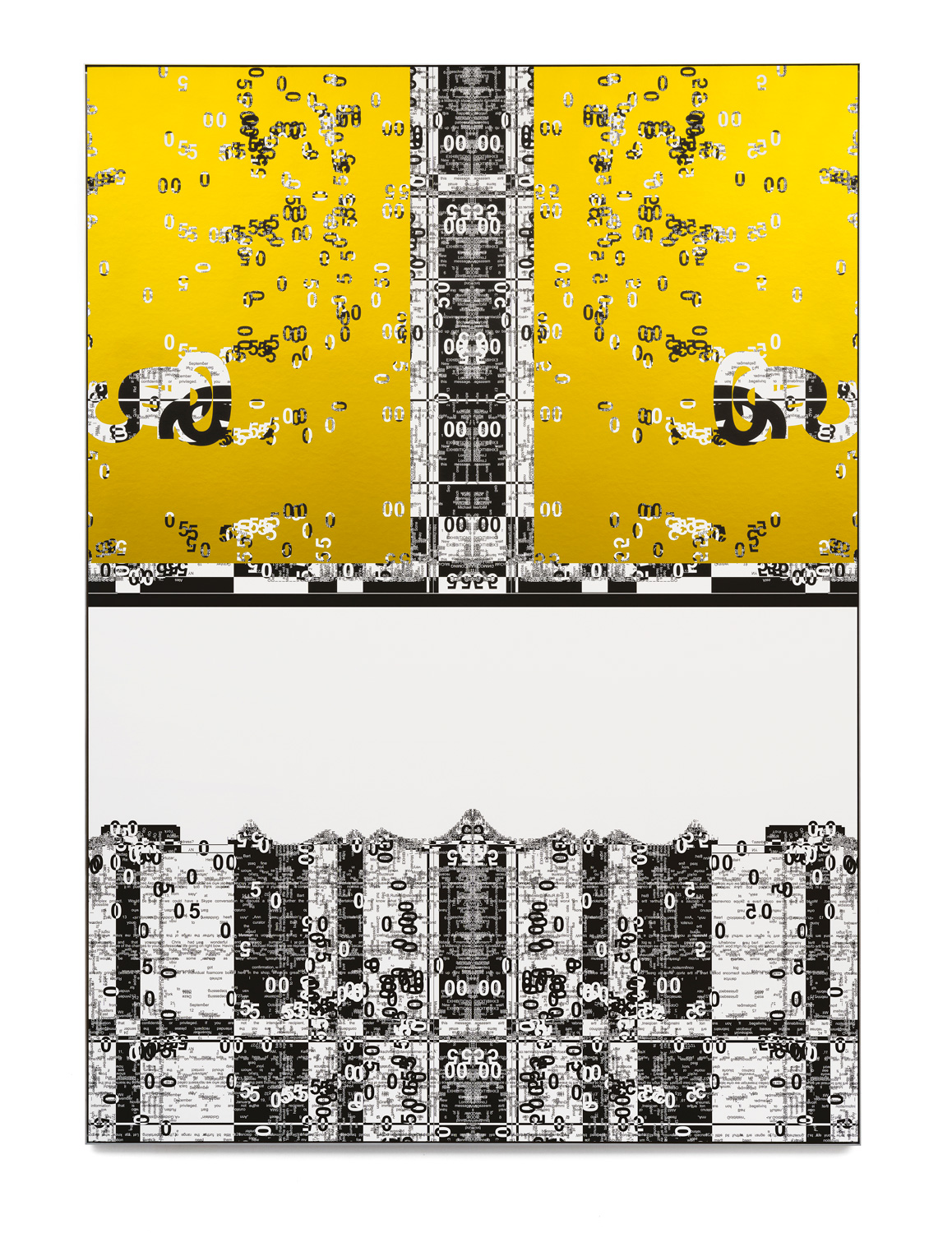 Ohne Titel (Patterned Pattern, Frozen Chrome Golden Lemon), Michael Riedel