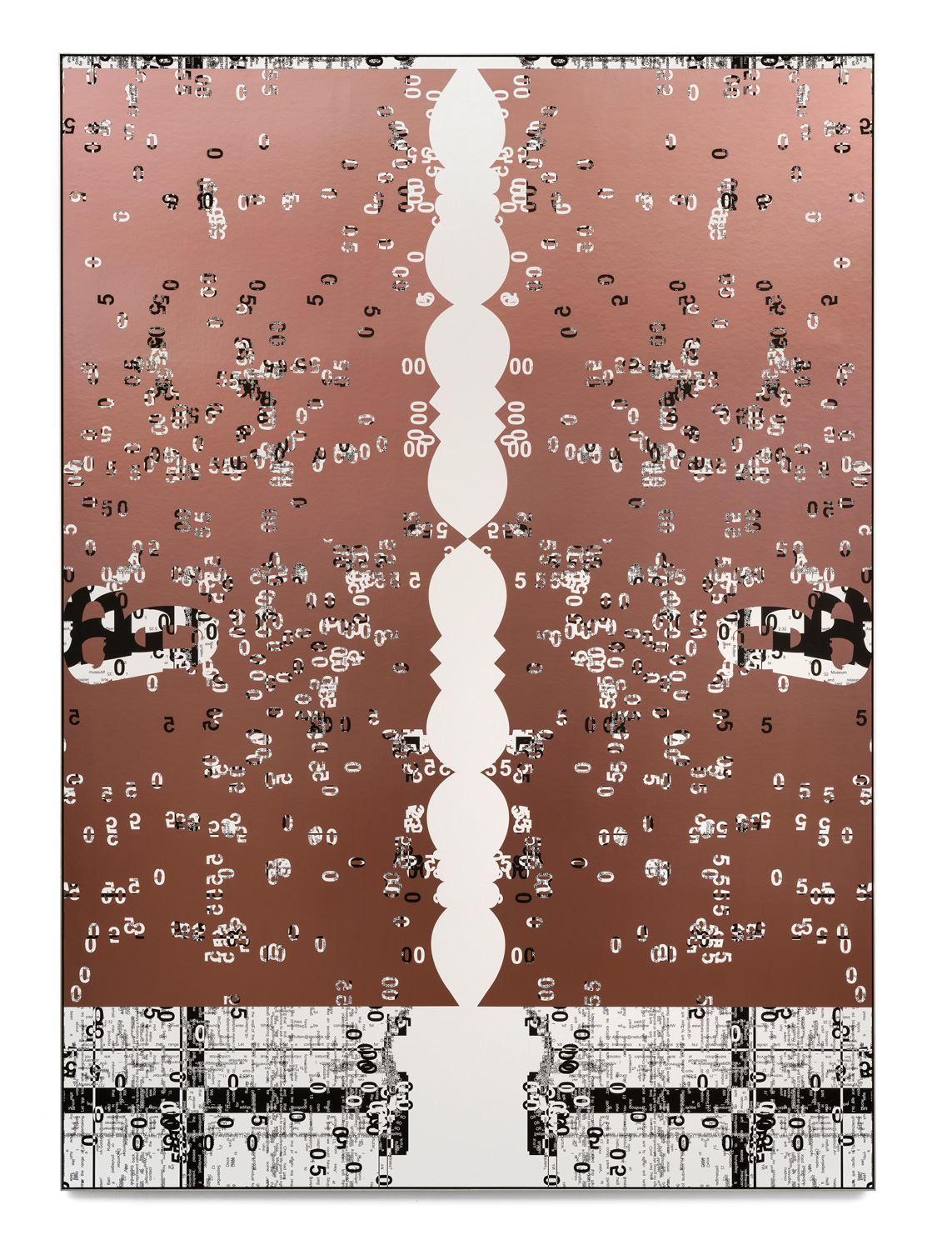 Ohne Titel (Patterned Pattern, Frozen Chrome Rose Gold), Michael Riedel