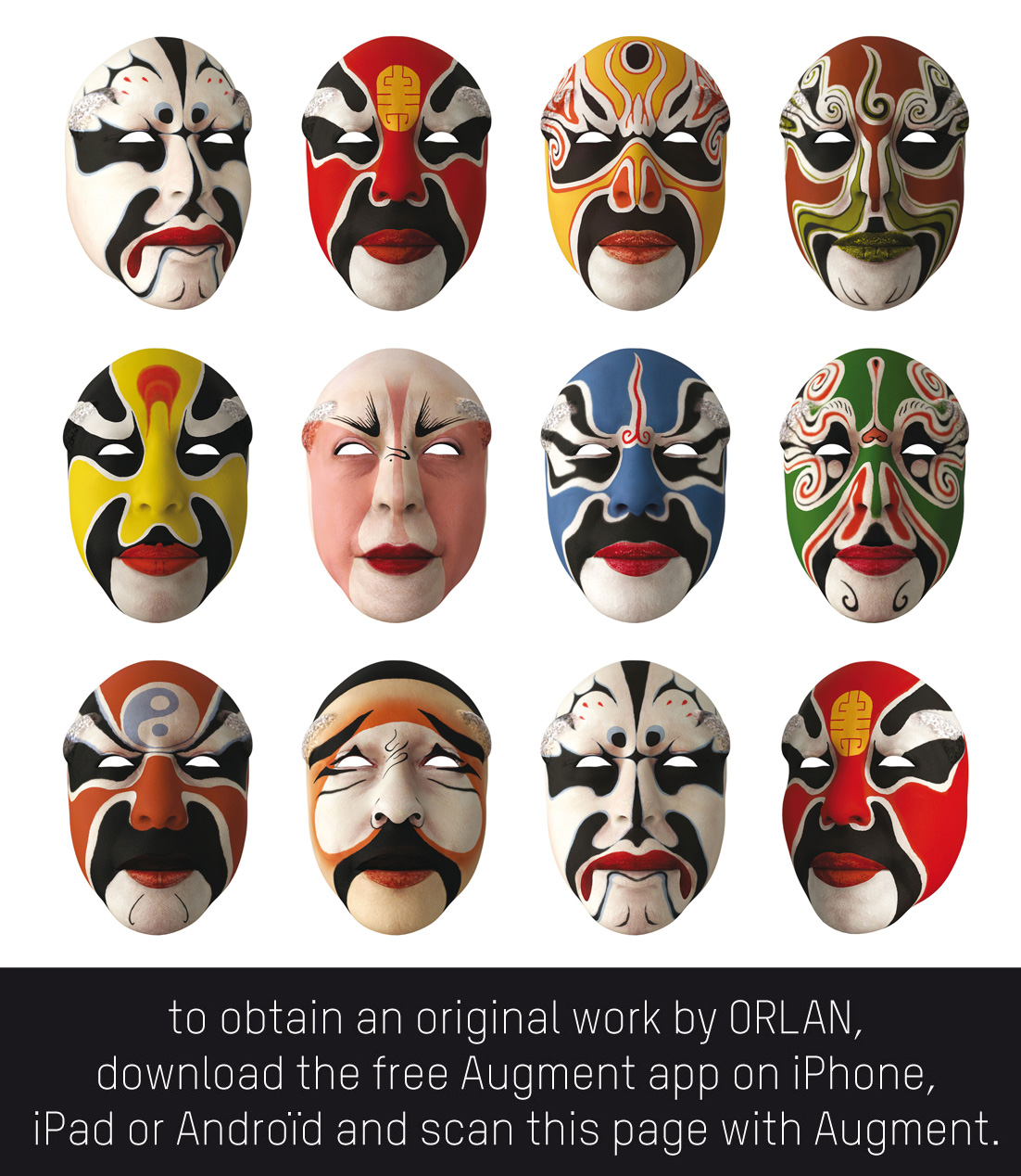 ORLAN - Masques, Pekin Opera facing designs & réalité augmentée