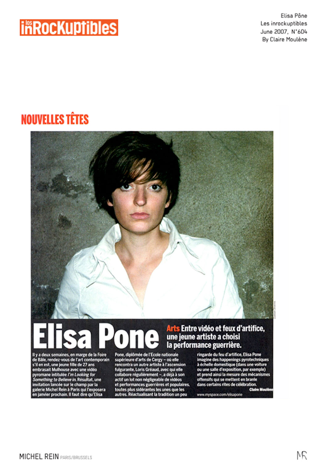 Elisa Pône - Les Inrockuptibles