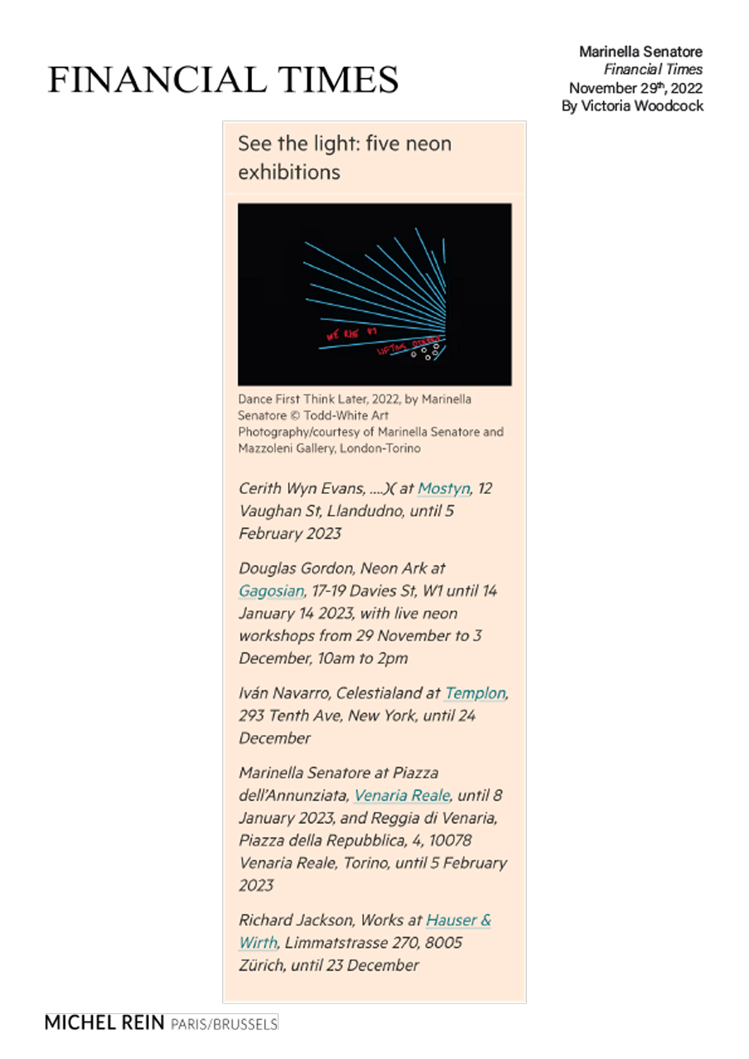 Glow and tell: neon's new power - Financial Times