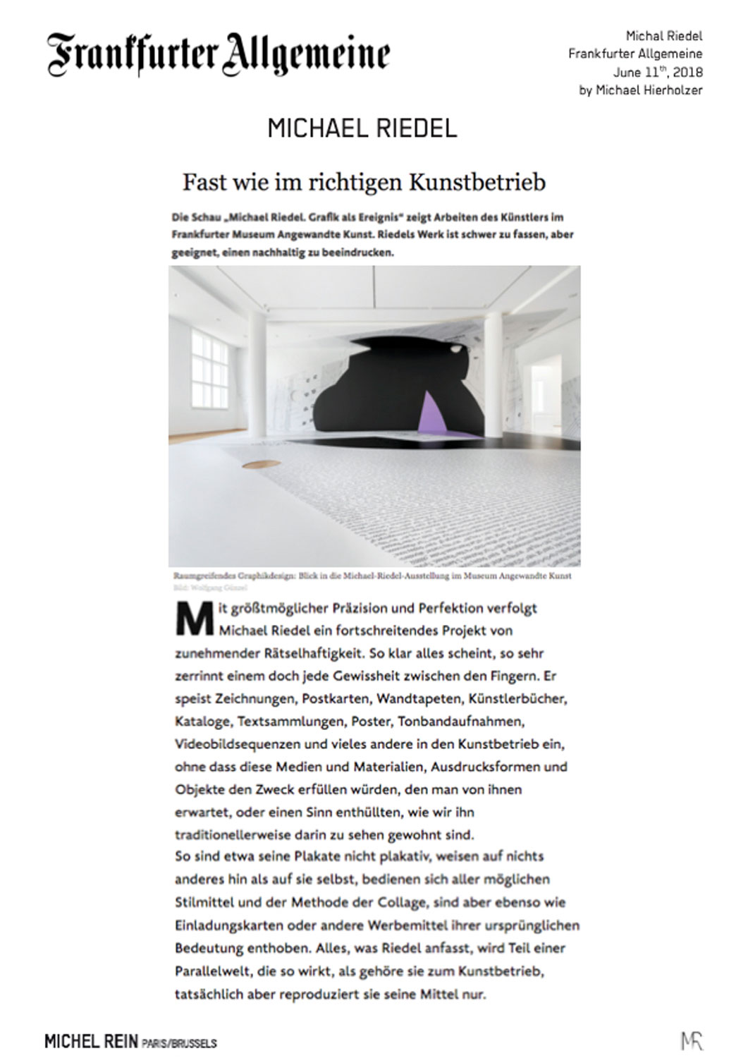 Michael Riedel - Frankfurter Allgemeine