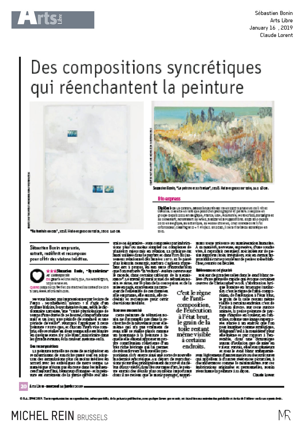 Sébastien Bonin - Arts Libre